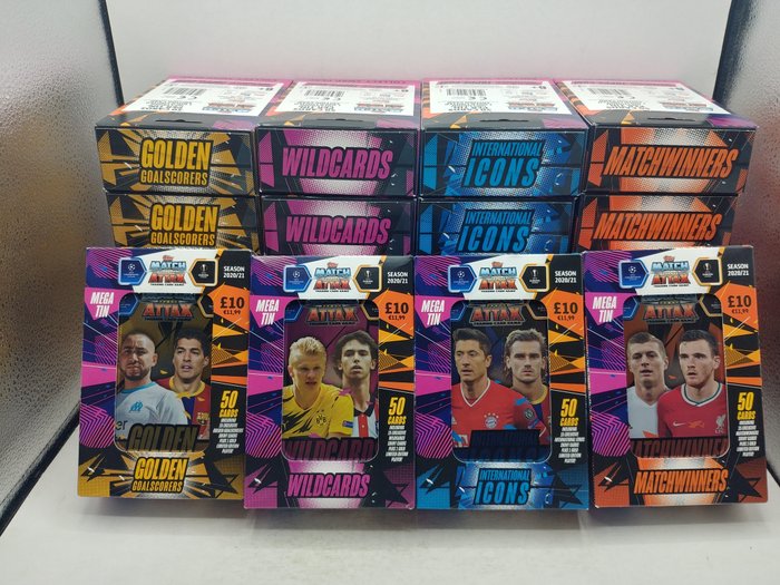 2020/21 Topps Match Attax Champions League 24x sealed Tin Boxes - 1 Mixed collection - Næsten så god som ny (NM)