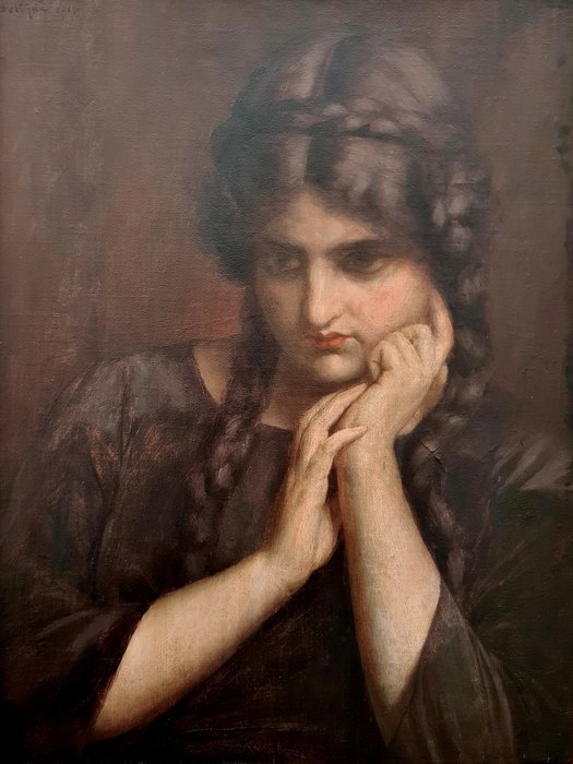 Auguste LEVEQUE (1864-1921) - La Réfléchie