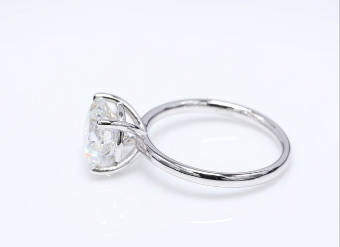 Ingen mindstepris - Ring - 18 kraat Hvidguld -  3.01ct. tw. Diamant (Laboratoriedyrket) - Runde F-VVS2