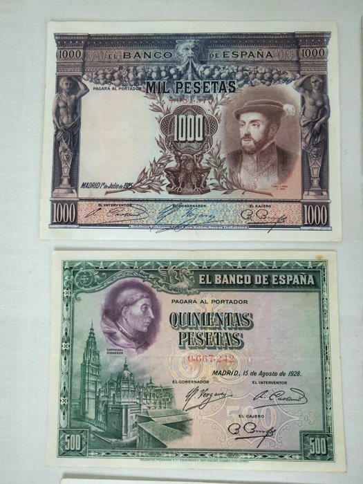 Spanien. - 30 banknotes - various dates  (Ingen mindstepris)