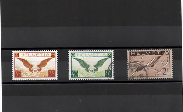 Schweiz  - Luftpost og Servicefrimærker 1937-1950