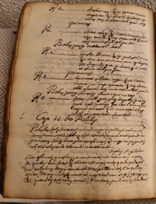 Desconocido - Libro manuscrito ciencia medicina quimica filosofia estudios historicos pensadores ideal - 1700