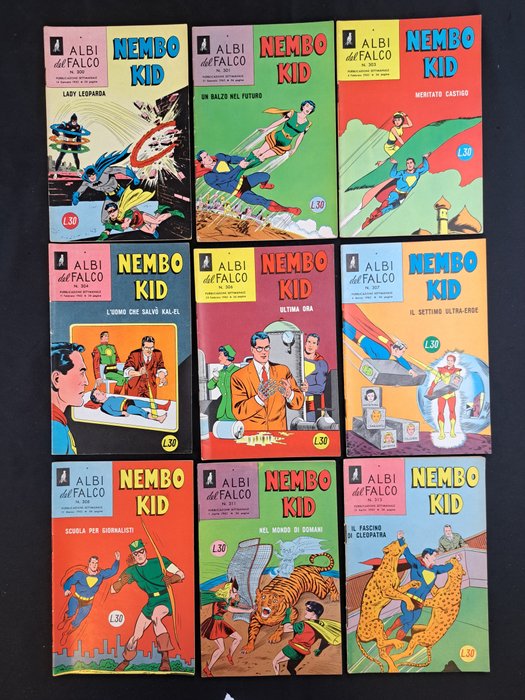 Albi del Falco Nembo Kid - 1962 con Figurine - 28 Comic - Første udgave - 1962