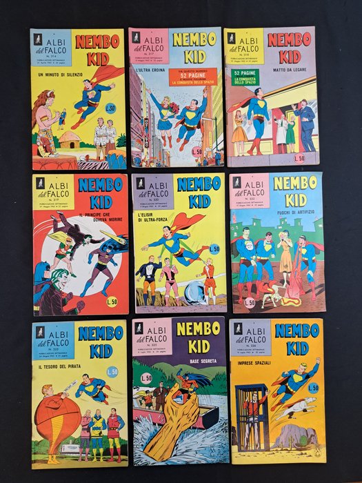 Albi del Falco Nembo Kid - 1962 con Figurine - 28 Comic - Første udgave - 1962