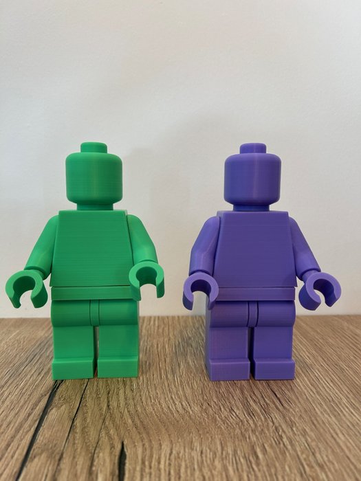 Fait maison - Réplique de Minifigures LEGO - Grand Modèle (16,5 cm) - Vert et Violet - Frankrig