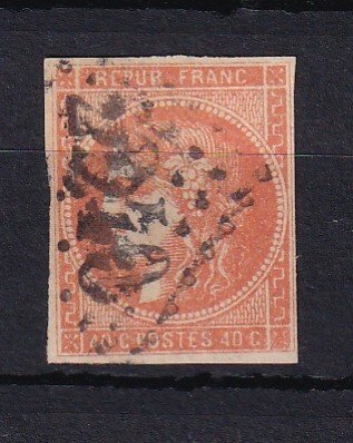 Frankrig 1870 - Bordeaux 40c orange - Yvert n°48