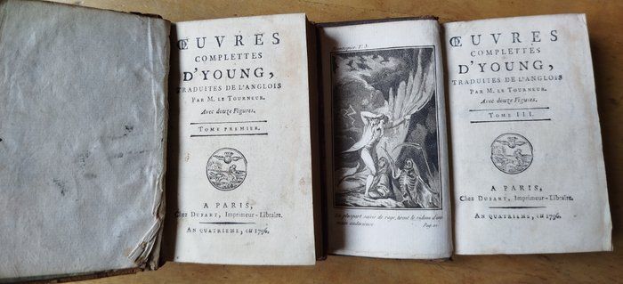 Edward Young - Œuvres complètes d'Young traduites de l’Anglois par M. Le Tourneur - 1796