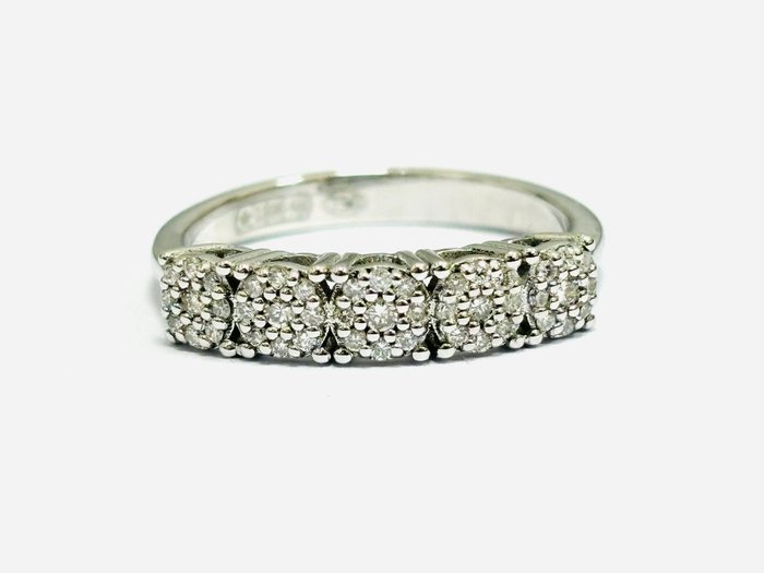 Ring - 18 kraat Hvidguld -  0.55ct. tw. Diamant (Natur)  - Fremstillet i Italien