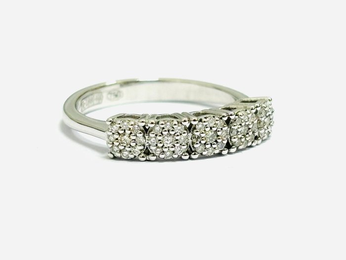 Ring - 18 kraat Hvidguld -  0.55ct. tw. Diamant (Natur)  - Fremstillet i Italien