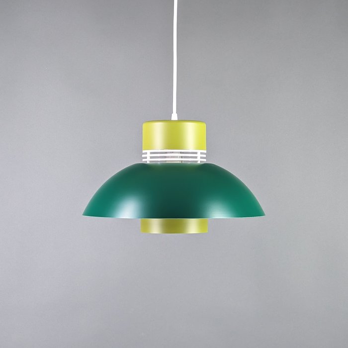 Scandinavische lamp, groen en blauw - Lampe - Metal - Dansk grøn lampe