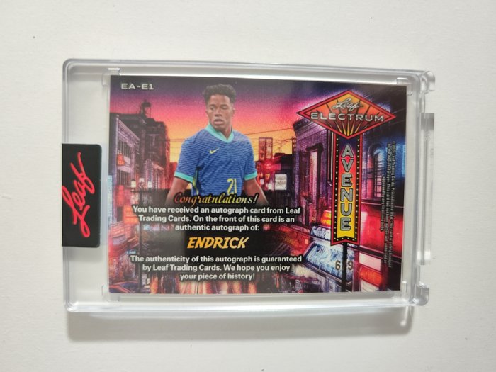 2024 Leaf Electrum Avenue Endrick Autograph Card - Næsten så god som ny (NM)