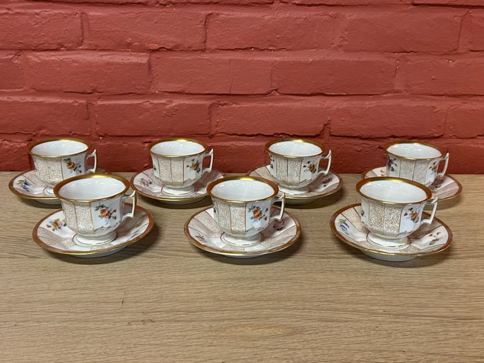 Porcelaine de Bruxelles - F. Faber - Kaffeservice (14) - Porcelæn