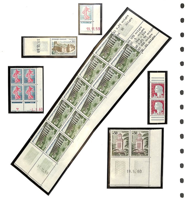 Frankrig 1960/1969 - Samling af frimærker  FDC i et SIKKER album + æske - Se de 67 billeder