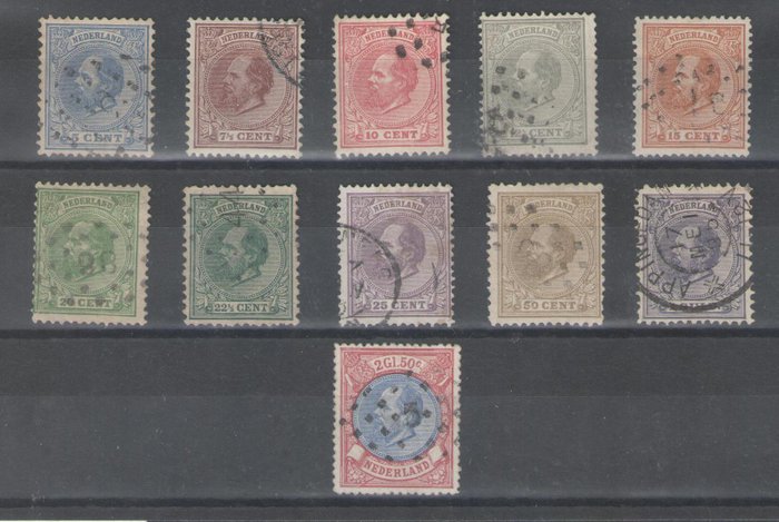 Holland 1872/1888 - Kong Vilhelm III - NVPH 19/29