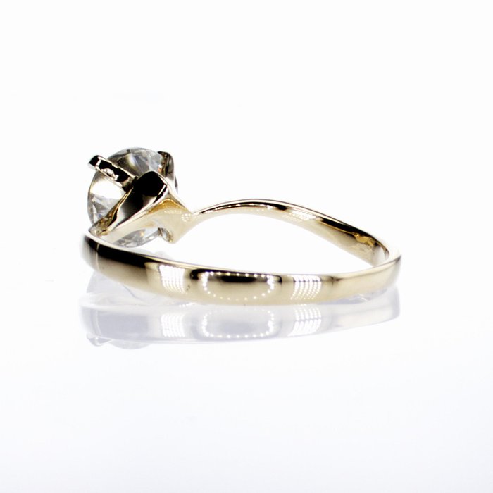 Ingen mindstepris - Forlovelsesring - 14 karat Gulguld -  1.02ct. tw. Diamant (Naturfarvet)