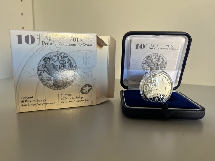 Italien. 10 Euro 2015 "70 years of Peace in Europe" Proof