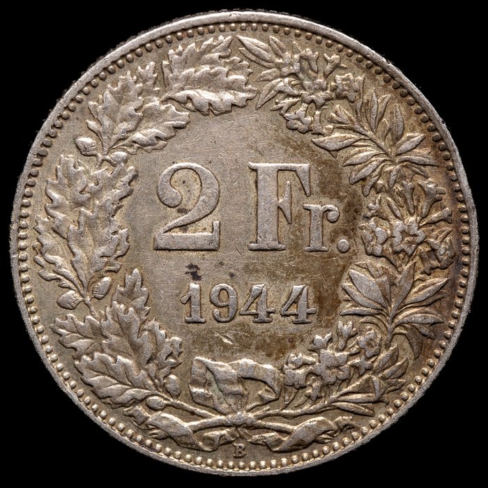 Schweiz. 2, 1 y 1/2 Franc 1921-1966/ 11 monedas  (Ingen mindstepris)