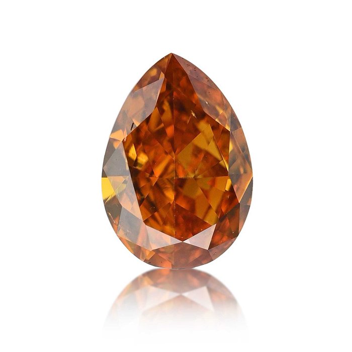 1 pcs Diamant  (Naturfarvet)  - 0.25 ct - Fancy deep Gullig Orange - SI2 - Gemological Institute of America (GIA)