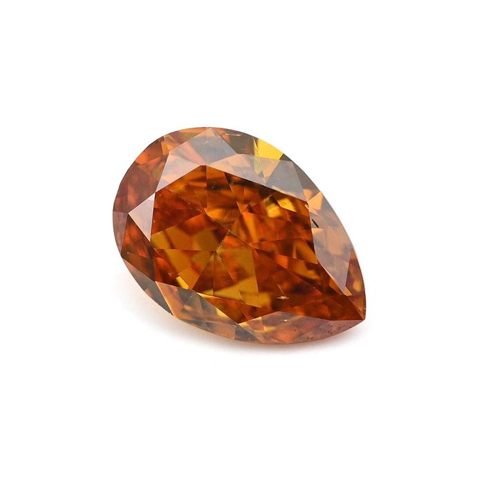 1 pcs Diamant  (Naturfarvet)  - 0.25 ct - Fancy deep Gullig Orange - SI2 - Gemological Institute of America (GIA)