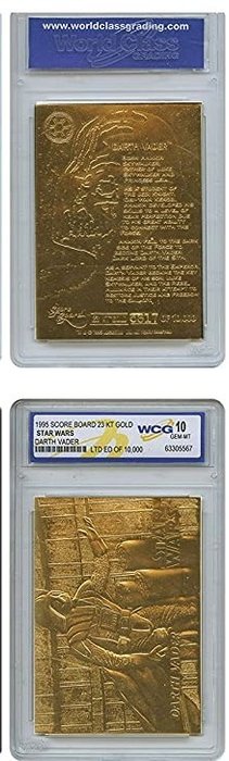 Star Wars ( Lof of 7 ) - Original Gold Cards ( 23K ) - Grade 10 - 1996 Graded card - WCG