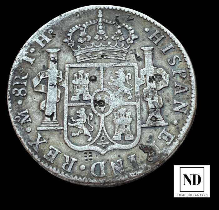 Kongeriget Spanien. Carlos IV (1788-1808). 8 Reales 1808 - México