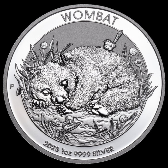 Australien. 1 Dollar 2023 Wombat, 1 Oz (.999)  (Ingen mindstepris)