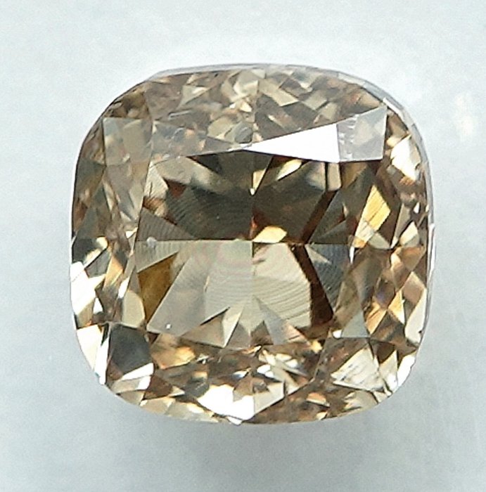 1 pcs Diamant  (Naturfarvet)  - 1.01 ct - Fancy light Brunlig Gul - SI2 - International Gemological Institute (IGI)