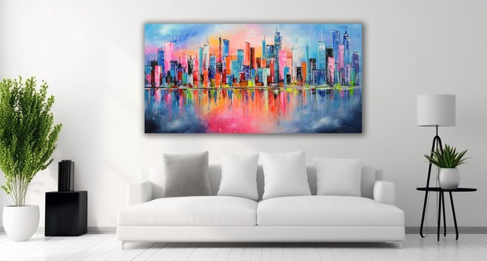 Monika Spiewak - City - XXL -  on Frame - Ready to Hang