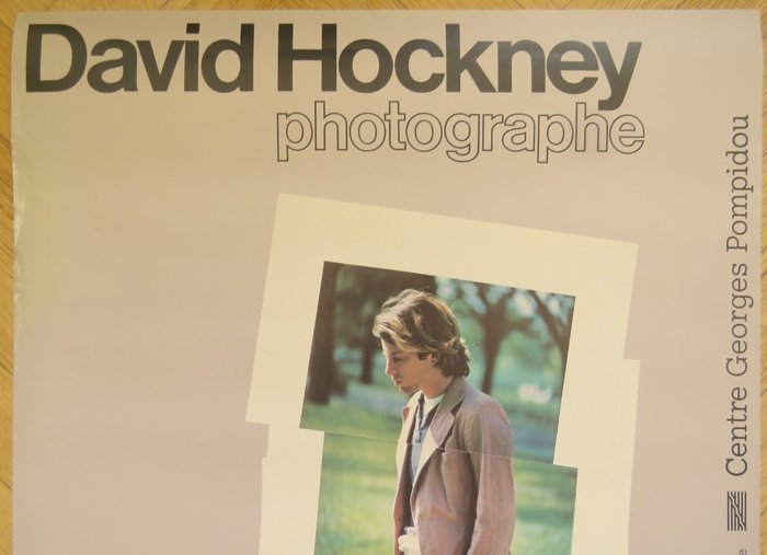 David Hockney - Affiche originale d'exposition - David Hockney Photographe - Paris - 1972