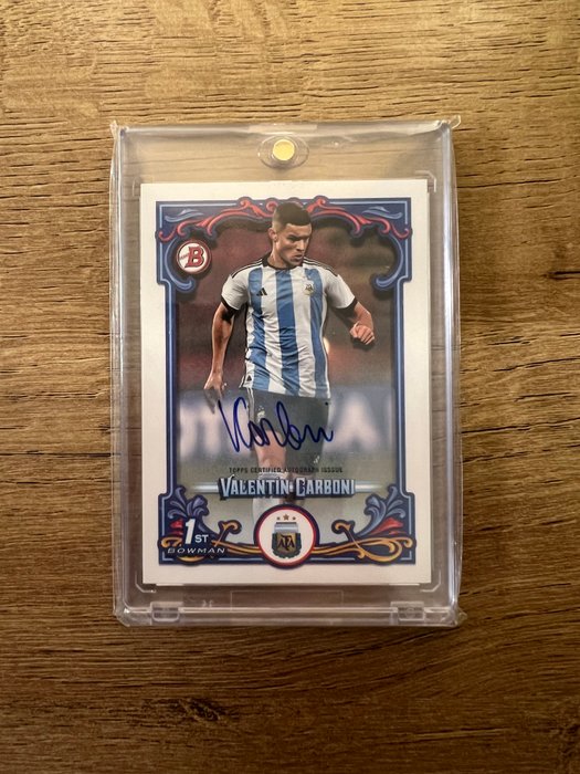 2023 Topps Argentina Fileteado Valentin Carboni 1st Bowman Autograph Rookie - 1 Card - Næsten så god som ny (NM)