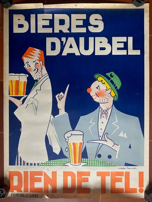 Odette Servais - Bières d'Aubel, rien de tel ! - 1930‹erne