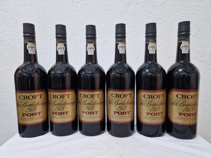 1978 Croft LBV - Flasket 1982 -  Porto  - 6 Flaske (0,75L)