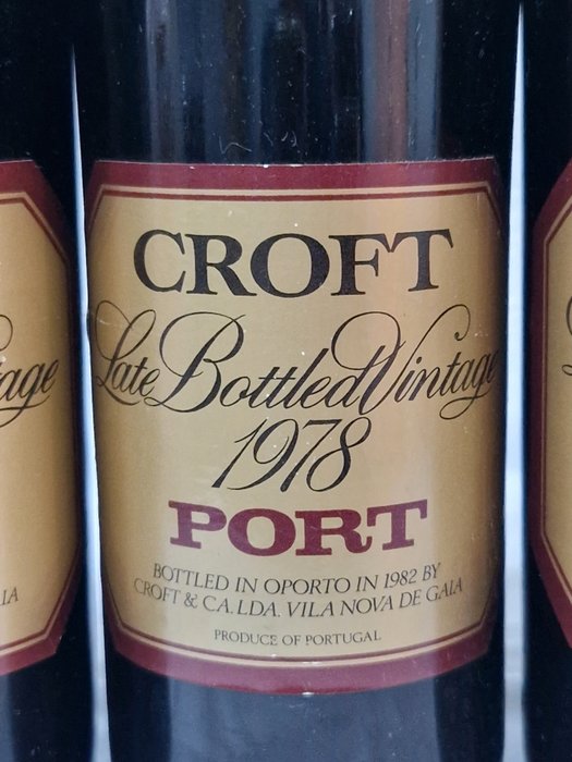 1978 Croft LBV - Flasket 1982 -  Porto  - 6 Flaske (0,75L)