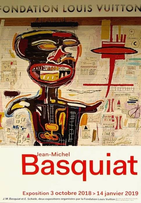 Jean-Michel Basquiat - Affiche originale d'exposition - Fondation Louis Vuitton - Paris - 2018