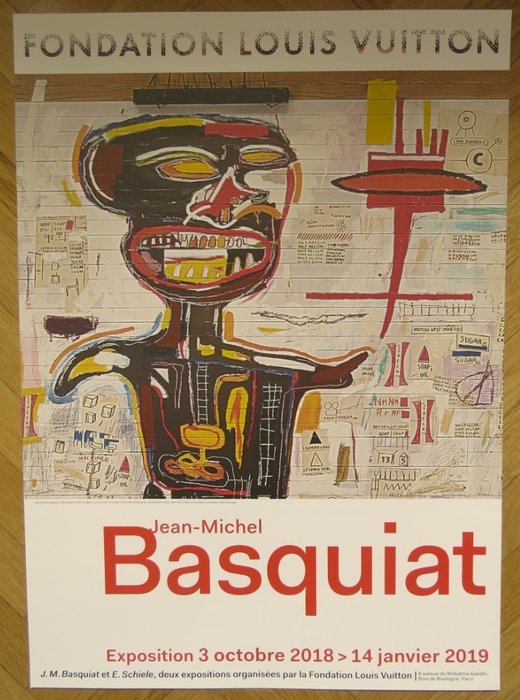 Jean-Michel Basquiat - Affiche originale d'exposition - Fondation Louis Vuitton - Paris - 2018