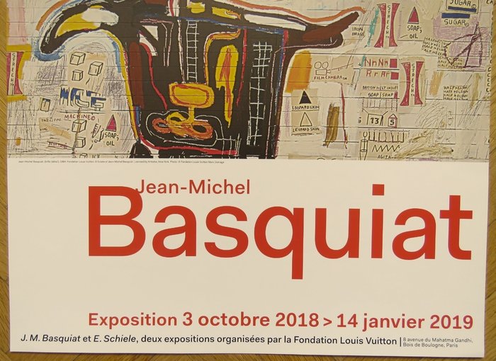 Jean-Michel Basquiat - Affiche originale d'exposition - Fondation Louis Vuitton - Paris - 2018