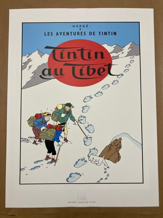 Hergé - 1 Silkscreen - Tintin - tintin au tibet - 1987