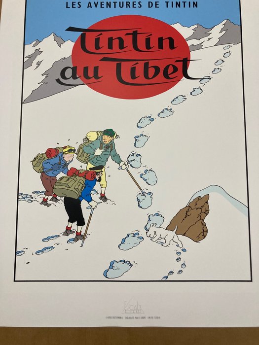 Hergé - 1 Silkscreen - Tintin - tintin au tibet - 1987