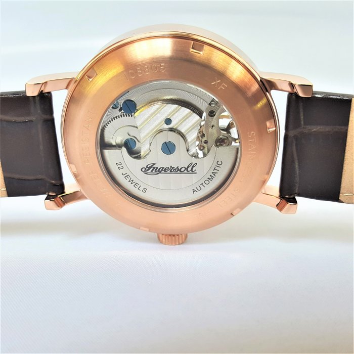 Ingersoll - Automatic - Skeleton - Special Open Heart - Champagne Dial - Gold - Ingen mindstepris - Mænd - Ny