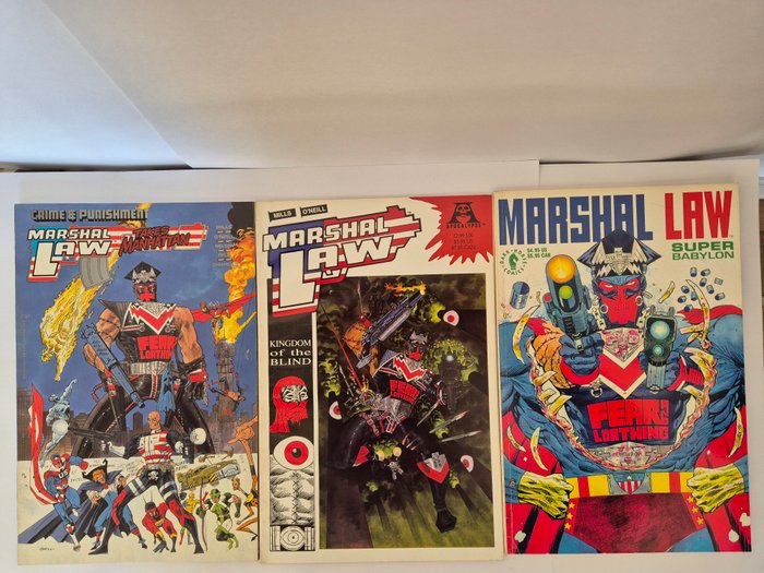 Marshal Law #1-6 - All signed by Pat Mills and Kevin O'Neill - Complete series - 9 Signed comic - Første udgave - 1987/1992