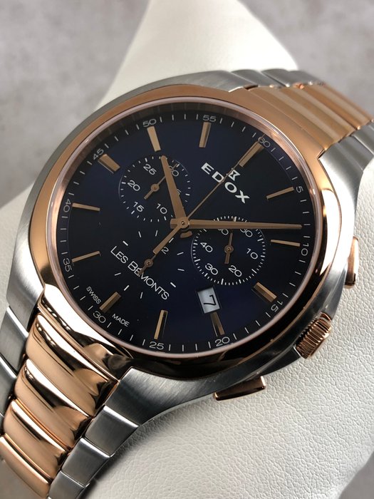 Edox - Les Bemonts Chronograph - 10239-357R-BUIR - Mænd - 2011-nu