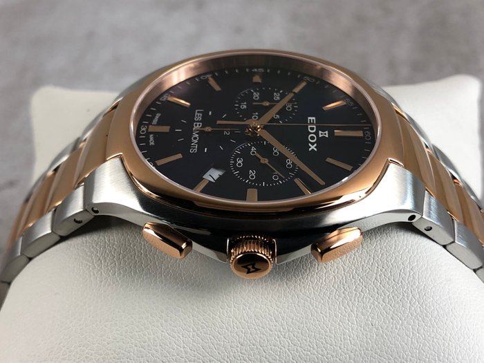 Edox - Les Bemonts Chronograph - 10239-357R-BUIR - Mænd - 2011-nu