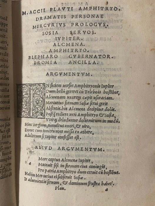 Plautus Titus Maccius - Comoediae viginti nuper recognitae et acri iudicio Nicolai Angelij diligentissime excussae - 1522