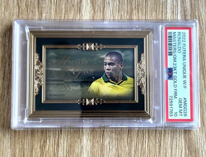 2022 Futera World Football Unique Ronaldo - Masters of the Game - 23KT Gold Frame /12 PSA 10 - 1 Graded card