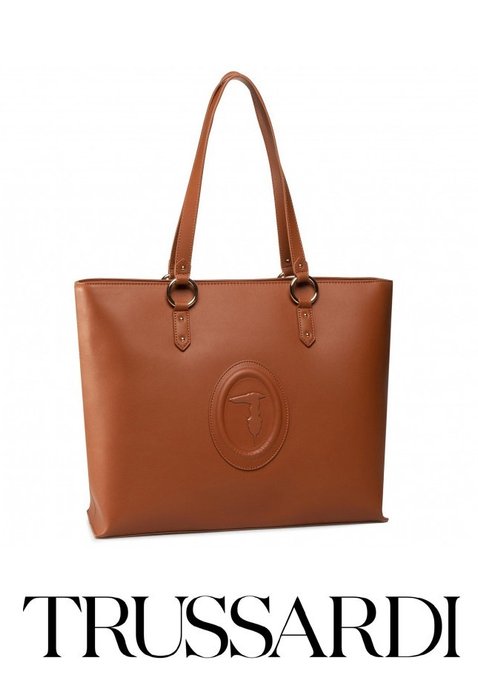 Trussardi - Lisbona Shopper Cognac - Håndtaske