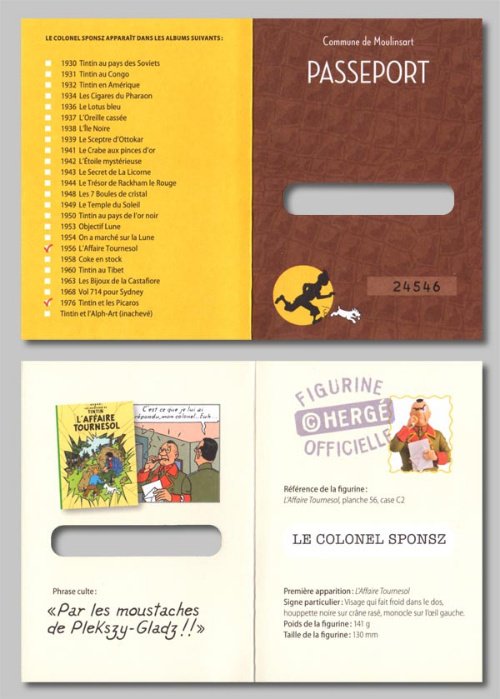 Tintin - Collection Officiel Nr 37 + 42 + Livret + Passeport - Scellé - 2 Figurer - 2013