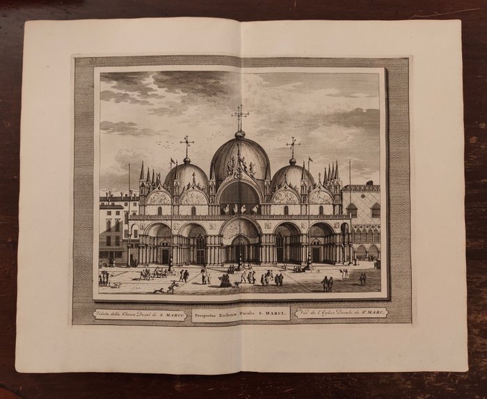 Italien - Venedig; G. Graevius / P. Van Der Aa - Veduta della Chiesa Ducal di S. Marco - 1721-1750