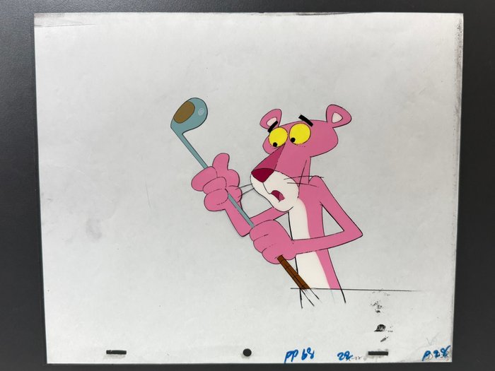 The Pink Panther Show (1970) - 1 Original Animation Cel og Tegning af The Pink Panther