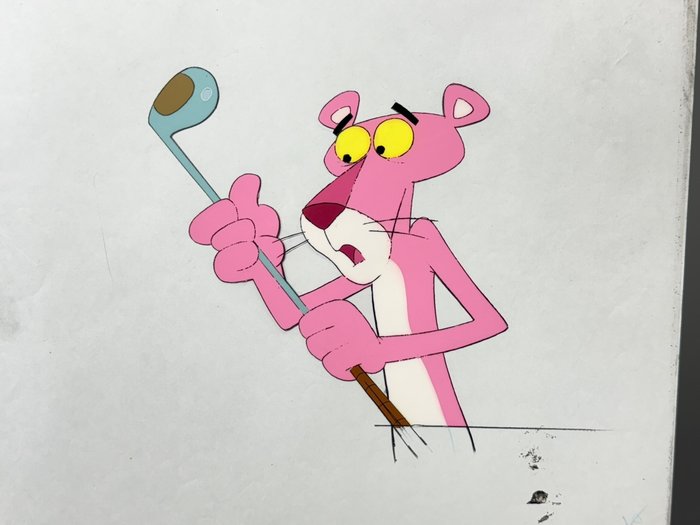 The Pink Panther Show (1970) - 1 Original Animation Cel og Tegning af The Pink Panther