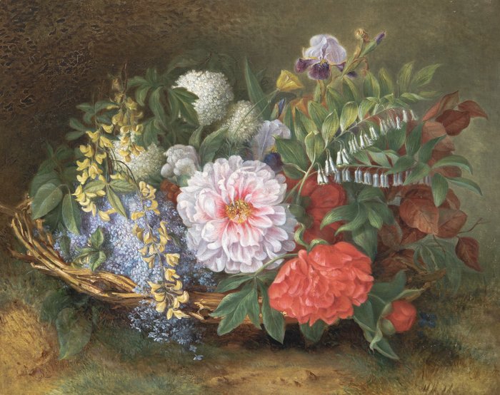 Swanida Wildrik (1807-1883) - Stilleven met Bloemen (no reserve)